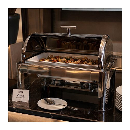 Kapp GN 1/1 Klasik Roll Top Chafing Dish, 9 L, Jel Yakıtlı + Elektrikli - Kapp (1)