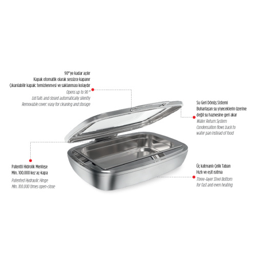 Kapp GN 1/1 Titan Chafing Dish, 5.7 L, Elektrikli, Siyah - 7