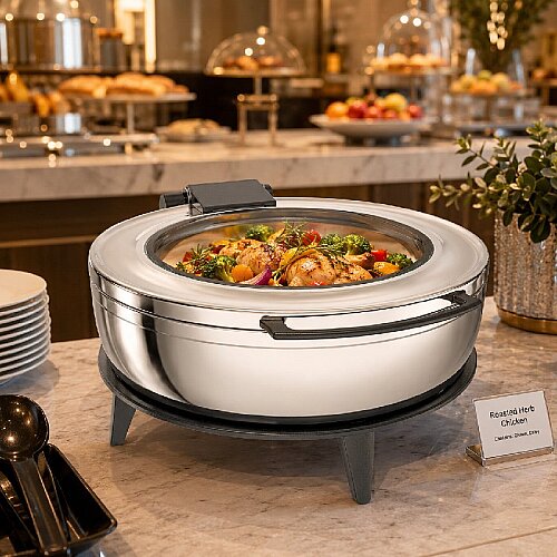 Kapp GN 1/1 Titan Chafing Dish, 5.7 L, Elektrikli, Siyah - 4