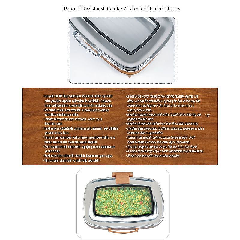 Kapp GN 1/1 Titan Chafing Dish, 9 L, Ahşap - Kapp