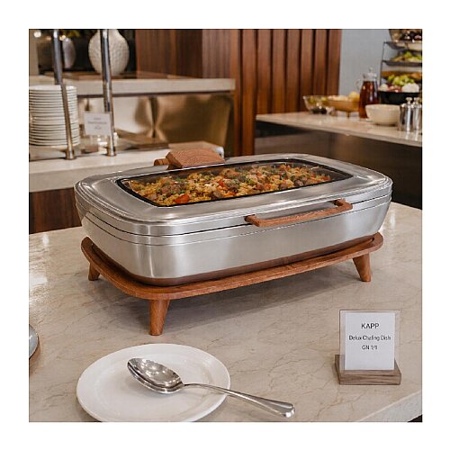 Kapp GN 1/1 Titan Chafing Dish, 9 L, Ahşap - 5
