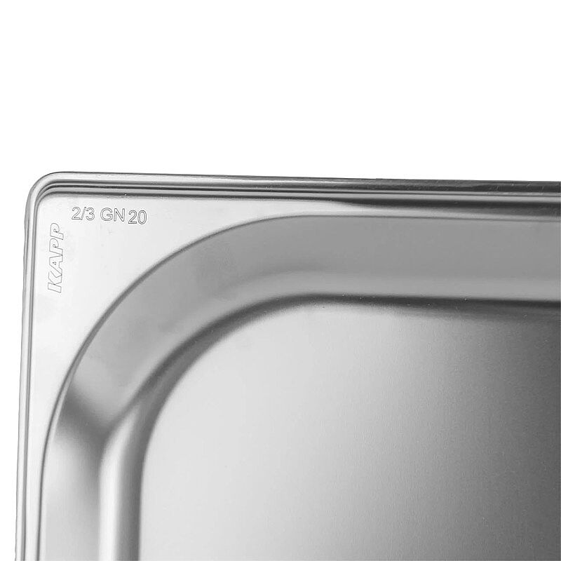 Kapp GN 2/3-20 mm Paslanmaz Çelik Standart Gastronorm Küvet - Kapp