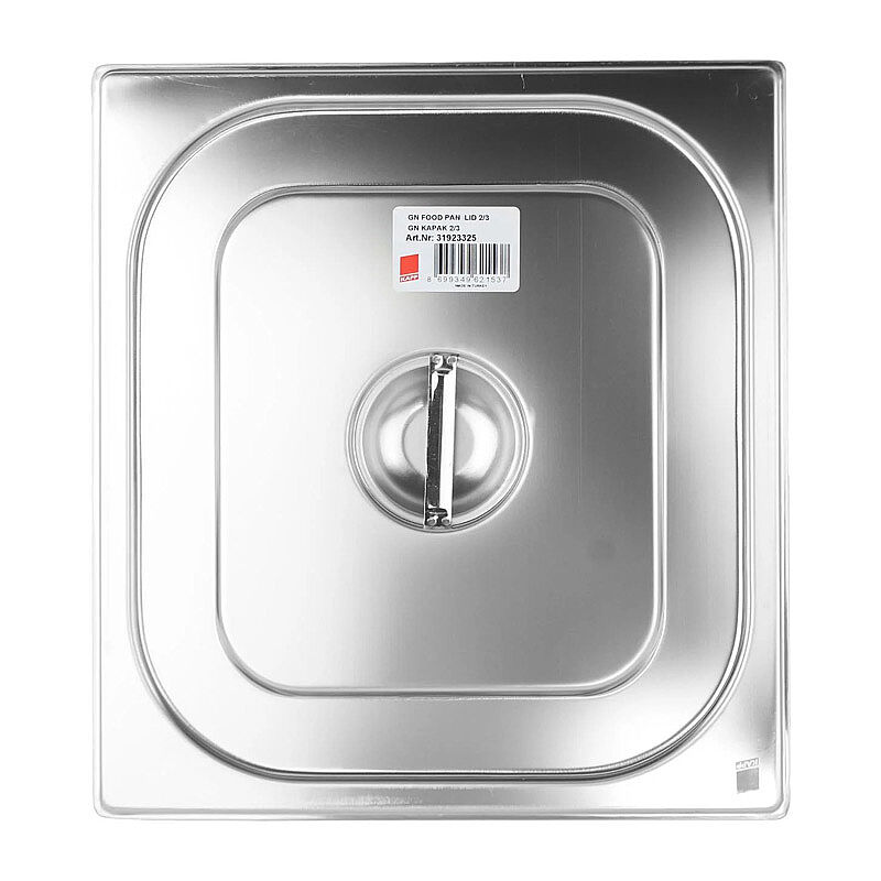 Kapp GN 2/3 Paslanmaz Çelik Standart Gastronorm Küvet Kapak - Kapp