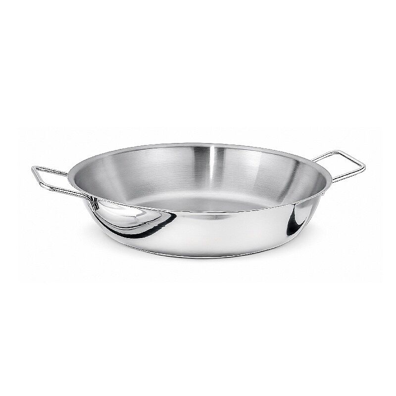 Kapp İndüksiyon Uyumlu Çift Saplı Paella Çelik Tava, 32x6.5 cm, 6 L - Kapp