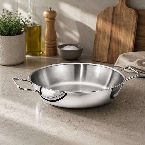 Kapp İndüksiyon Uyumlu Çift Saplı Paella Çelik Tava, 36x7.5 cm, 8.1 L - Kapp (1)