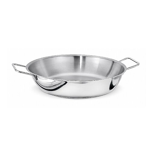 Kapp İndüksiyon Uyumlu Çift Saplı Paella Çelik Tava, 36x7.5 cm, 8.1 L - Kapp