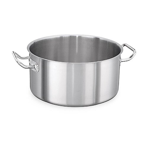 Kapp İndüksiyon Uyumlu Kapaksız Orta Sığ Çelik Silindirik Tencere, 24x10.5 cm, 5 L - 1