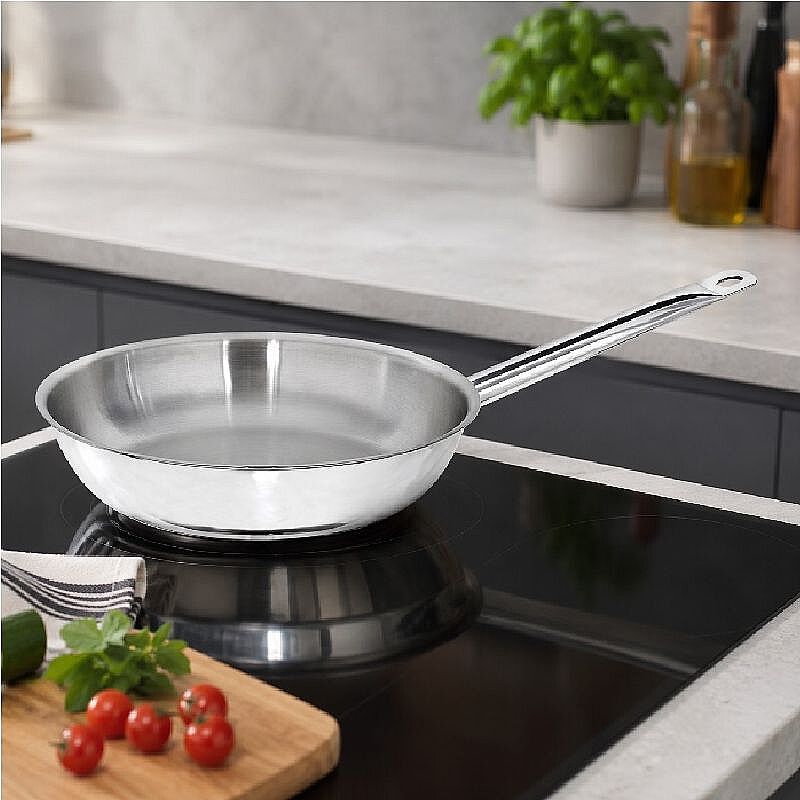 Kapp İndüksiyon Uyumlu Tek Saplı Çelik Tava, 20x5 cm, 1.6 L - Kapp