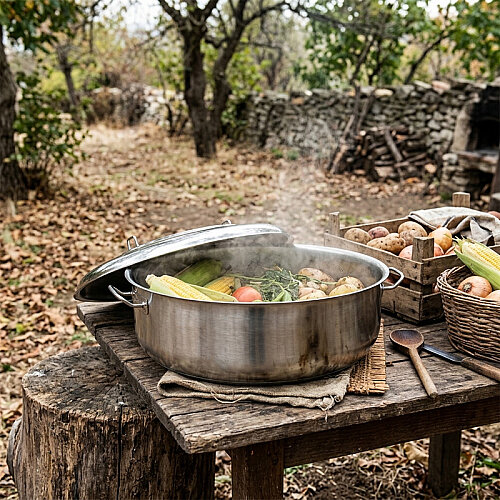 Kapp Kapaklı Paslanmaz Çelik Helvane Tencere, 110x35 cm, 289 L - 4