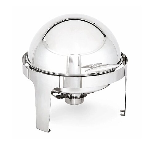 Kapp Klasik Yuvarlak Roll Top Chafing Dish, 6 L, Jel Yakıtlı+Elektrikli - 1