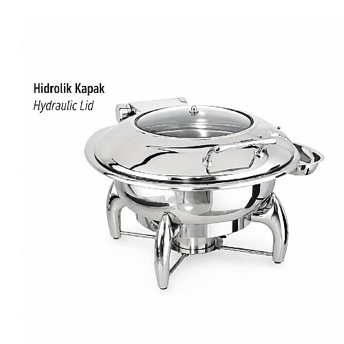 Kapp Premium Serisi Yuvarlak Chafing Dish, 6 L, Elektrikli - 3