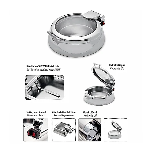 Kapp Vega Serisi Çorbalık Chafing Dish, 11 L, Elektrikli - 5