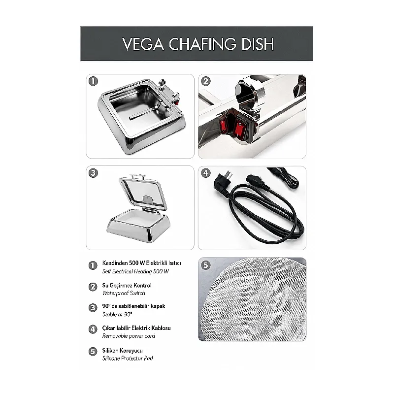 Kapp Vega Serisi Çorbalık Chafing Dish, 11 L, Elektrikli - Kapp