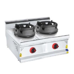 Karacasan 700 Seri İkili Wok Ocak, 80x70x30 cm, Gazlı - Karacasan