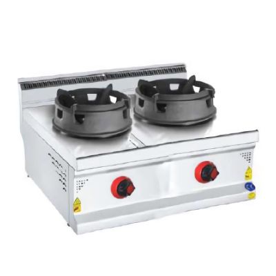 Karacasan 700 Seri İkili Wok Ocak, 80x70x30 cm, Gazlı - 1