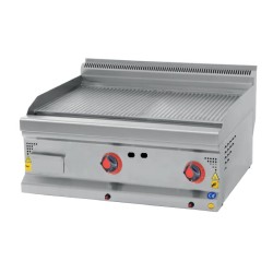 Karacasan 700 Series Ribbed Plate Grill, 800x700x300 mm, Gas - Karacasan
