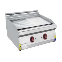 Karacasan 700 Series Semi-Corrugated Grill, 80x70x30 cm, Electric - Karacasan