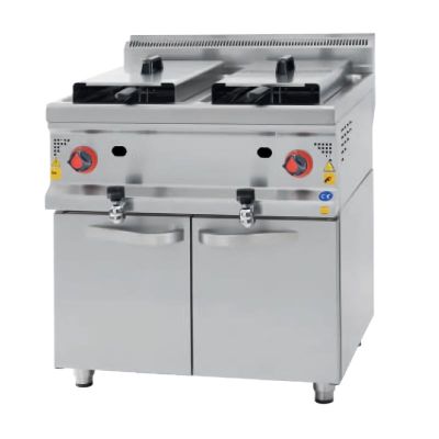Karacasan 900 Seri Dolaplı Fritöz, Çiftli Hazneli, Gazlı - 1