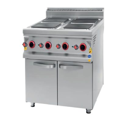 Karacasan 900 Seri 4 Gözlü Dolaplı Ocak, 80x90x85 cm, Elektrikli - 1