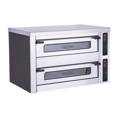 Karacasan 30 cm x 6+6 Pizza Kapasiteli Çift Katlı Dijital Pizza Fırını, Elektrikli - 1