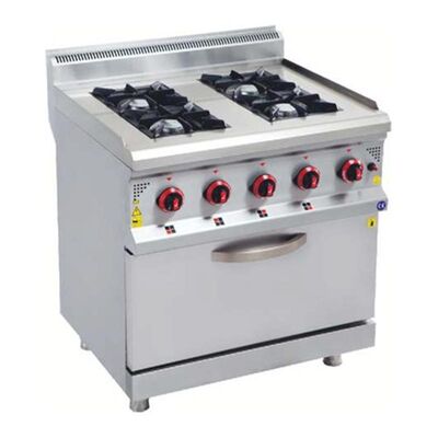Karacasan Fırınlı Kuzine, 4 Gözlü, 1000x1000x850 mm, LPG - 1