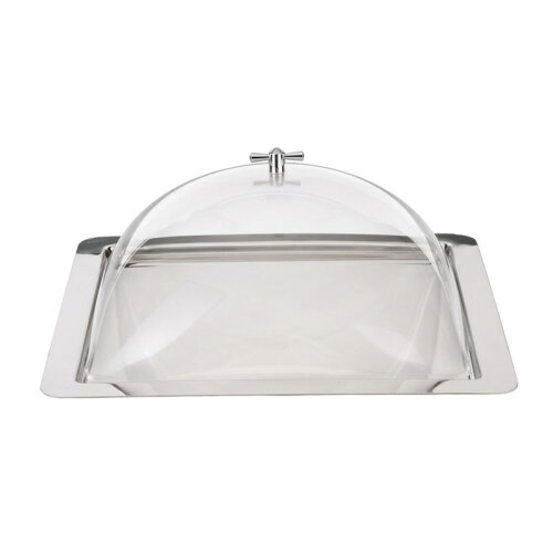 Zicco ZCP-145 Akrilik Kapaklı Çelik Altlı Fanus, 46x46 cm - 1
