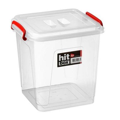 Bora Plastik Kapaklı Kare Kasa, No: 16, 19.5 L - 1