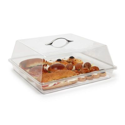 Bora Plastik Kare Pasta Kek Kabı Takım, Metal Kulplu, 40x40 cm - Bora Plastik