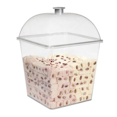 Bora Plastik Derin Pasta Kek Kabı Takımı, Polikarbonat, 26x26x34.5 cm - 2