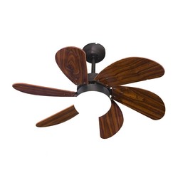 Kaskar - Taflan L36009 RC Ceiling Fan, Remote Controlled, 80 cm, Dark Smoked - Taflan