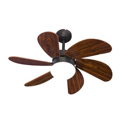 Kaşkar - Taflan L36009 RC Tavan Vantilatörü, Uzaktan Kumandalı, 80 cm, Koyu Füme - 1
