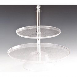 Zicco ZCB-01 2 Katlı Polikarbon Teşhir Standı, 37 cm, Şeffaf - Zicco