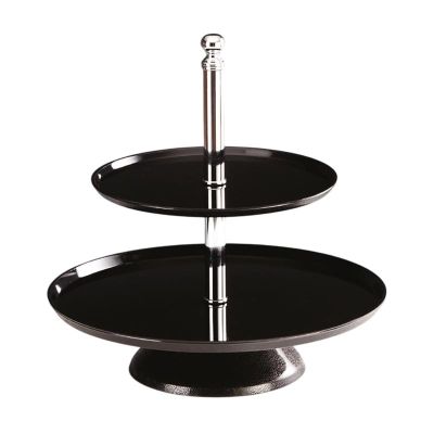 Zicco ZCB-01 Teşhir Standı, Polikarbon, 2 Katlı, 37 cm, Siyah - 1