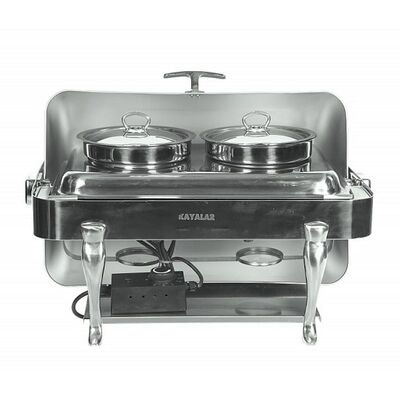 Kayalar 2'li Chafing Dish Çorbalık, Roll Top, 180 Derece Açılır, Elektrikli - 1
