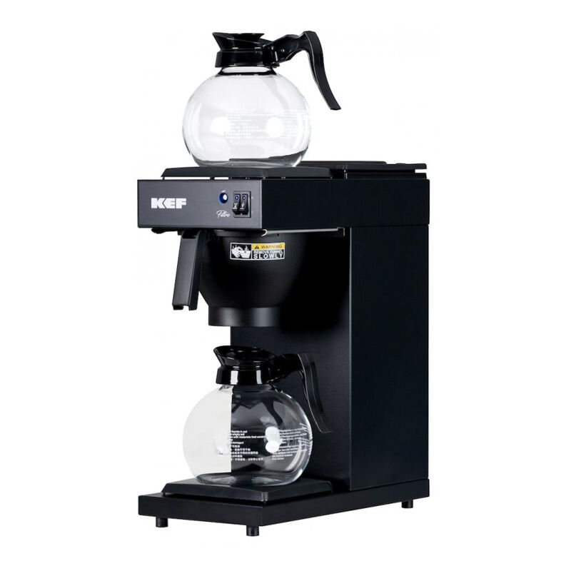 KEF Filtro FLT120-2 Çift Potlu Filtre Kahve Makinesi, Siyah - KEF