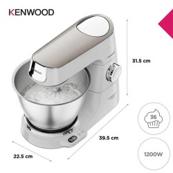 Kenwood KVC65.001WH خباز مطبخ تيتانيوم شيف شيف، 5 لتر، أبيض - 6