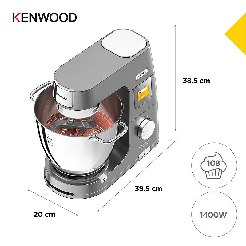 Kenwood KWL90.004SI Titanium Chef Pattiser XL Stand Mikser, 7 L, Gümüş - Kenwood