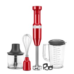 KitchenAid 5KHBV83EER خلاط يدوي مع ملحقاته، أحمر إمبراطوري 