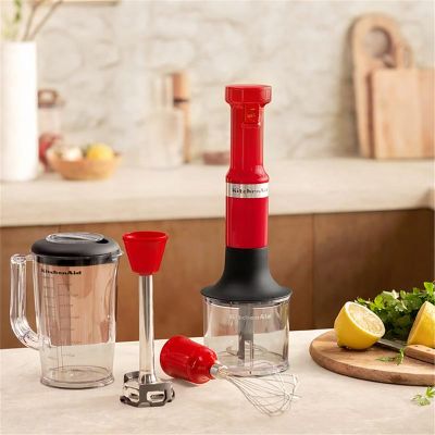 KitchenAid 5KHBV83EER Hand Blender with Accessories, Imperial Red - KitchenAid