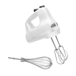 KitchenAid 5KHM5110EWH Classic 5 Speed Hand Mixer, White - 4