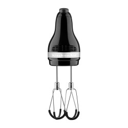 KitchenAid 5KHM6118EOB 6 Speed Hand Mixer, Black - 1