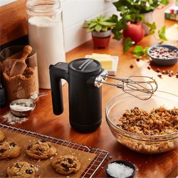 KitchenAid 5KHMB732EBM Wireless Hand Mixer, Matte Black - 5