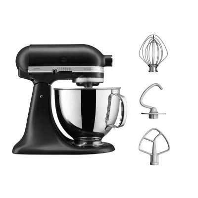 KitchenAid 5KSM125EBM Artisan Stand Mikser, 4.8 L, Mat Siyah - 2