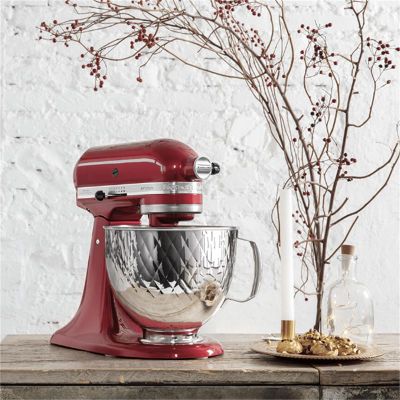 KitchenAid 5KSM156QPECA خلاط آرتيسان آرتيسان وعاء فضي اللون 4.8 لتر، حلوى التفاح - KitchenAid