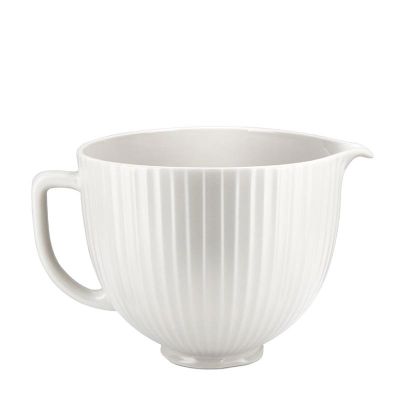 KitchenAid 5KSM2CB5P5PCC وعاء خلط سيراميك كلاسيكي لهيكل 4.8 لتر، أبيض - KitchenAid