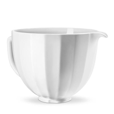 KitchenAid 5KSM2CB5P5PWS وعاء خلط سيراميك كلاسيكي لهيكل 4.8 لتر، أبيض - KitchenAid