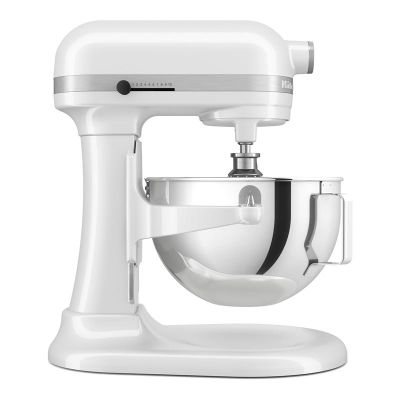 KitchenAid 5KSM55SXX Ağır Hizmet Tipi Kaldırılabilir Kaseli Stand Mikser, 5.2 L, Beyaz - KitchenAid