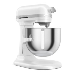 KitchenAid 5KSM55SXX خلاط عمودي متين مع وعاء رفع، 5.2 لتر، أبيض 