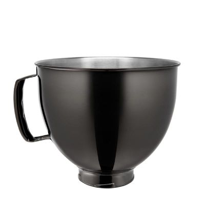 KitchenAid 5KSM5SSBRB 4.8 L Stand Mikser için Paslanmaz Çelik Kase, Parlak Siyah - 1