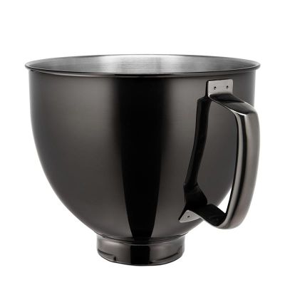 KitchenAid 5KSM5SSBRB 4.8 L Stand Mikser için Paslanmaz Çelik Kase, Parlak Siyah - 2